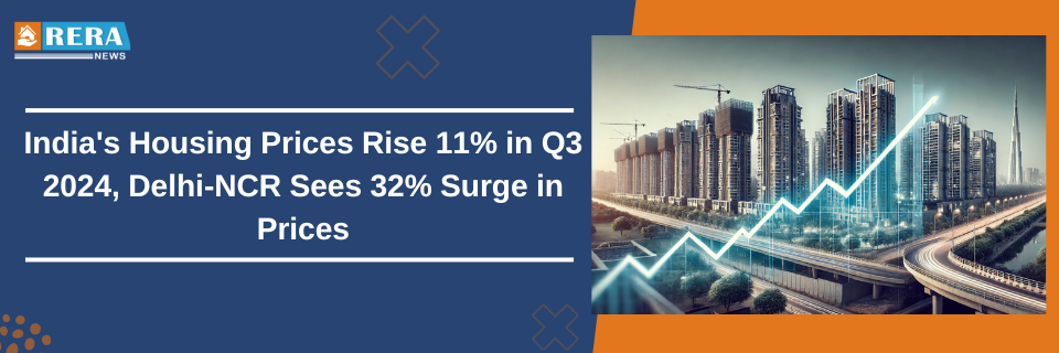 Housing Prices Surge 11% in 8 Cities, Delhi-NCR Leads